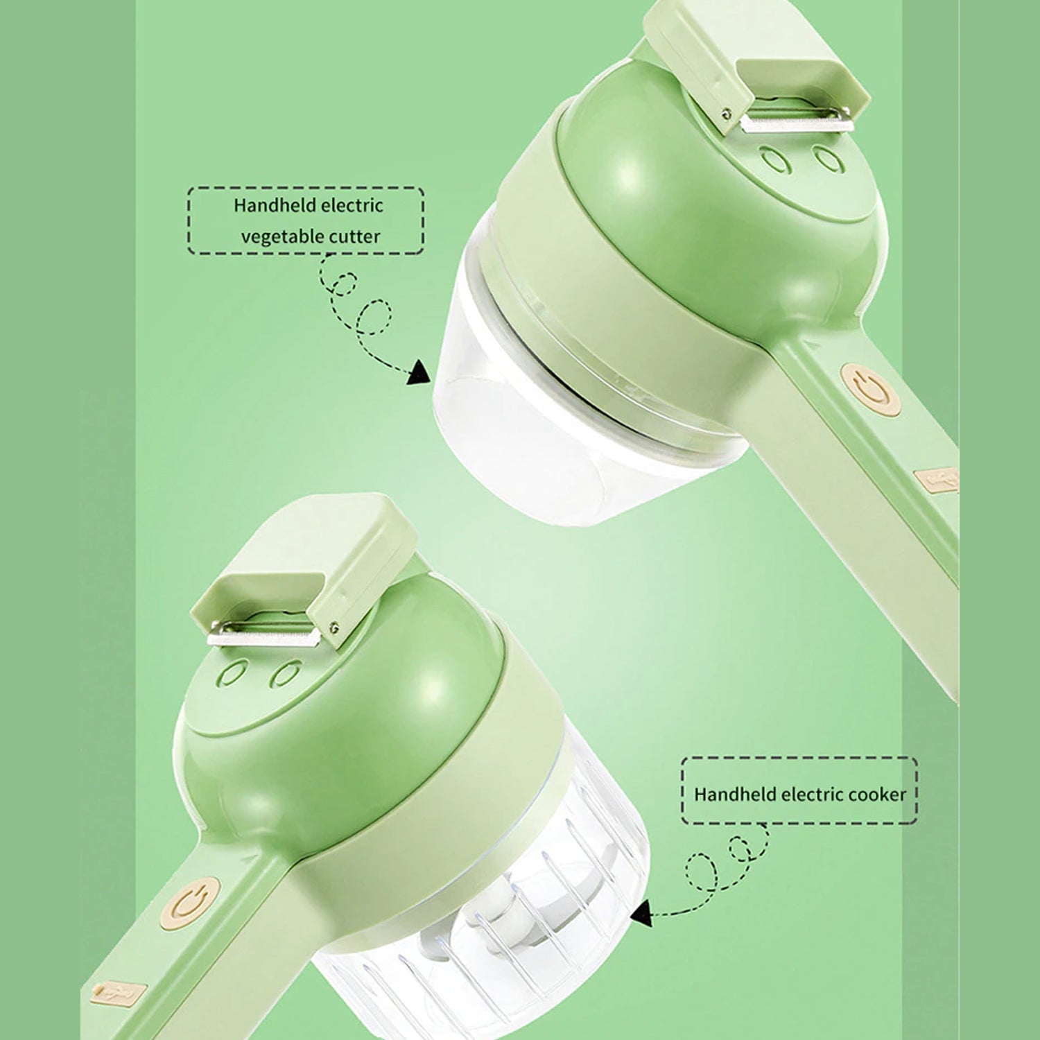 2284 4 in 1 Handheld Electric Vegetable Cutter Set, Multifunction Mini Chopper Food Processor, Wireless Electric Garlic Mud Masher, for Garlic, Chili ,Onion, Ginger DeoDap 2284 4 in 1 Handheld Electric Vegetable Cutter Set, Multifunction Mini Chopper Food Processor, Wireless Electric Garlic Mud Masher, for Garlic, Chili ,Onion, Ginger DeoDap